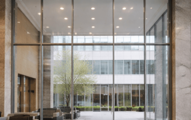 Curtain Wall Glass Installation after